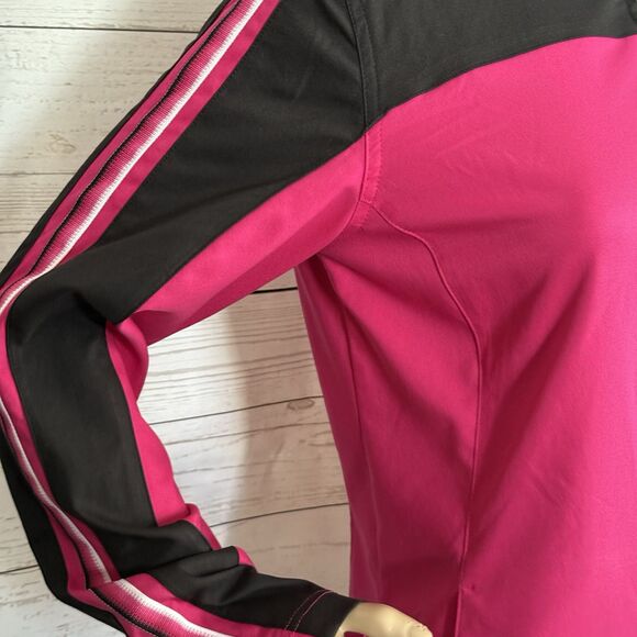 Made for Life Jacket Small Bright Pink Black White Trim Full Zip Athletic Casual - Picture 5 of 14